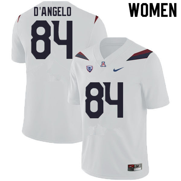 Women #84 Tristen D'Angelo Arizona Wildcats College Football Jerseys Sale-White - Click Image to Close